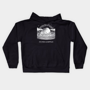 Stones & Ripples Stone Skipping Skimming Kids Hoodie